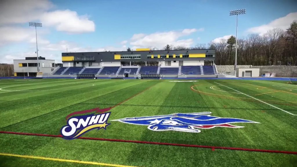 This is an image of the SNHU campus soccer field and athletic complex.