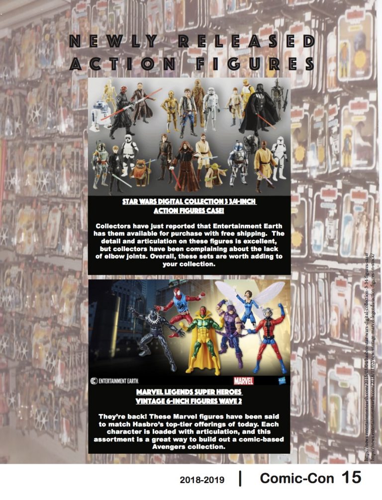 Star Wars and Marvel Action Figures Advertisement Comic-Con Magazine