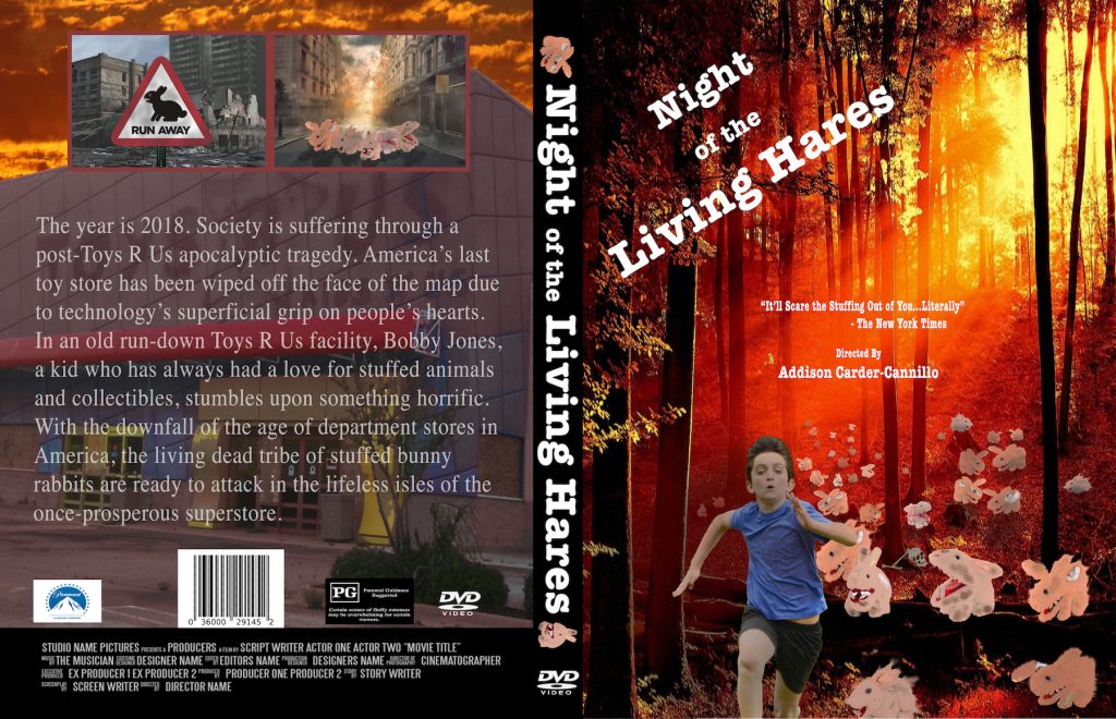 Horror Movie DVD Cover (Night of the Living Hares)